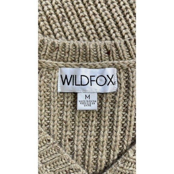 WILDFOX Couture Dusk Tunic Brown Distressed Oversized Sweater Size M - Picture 6 of 9